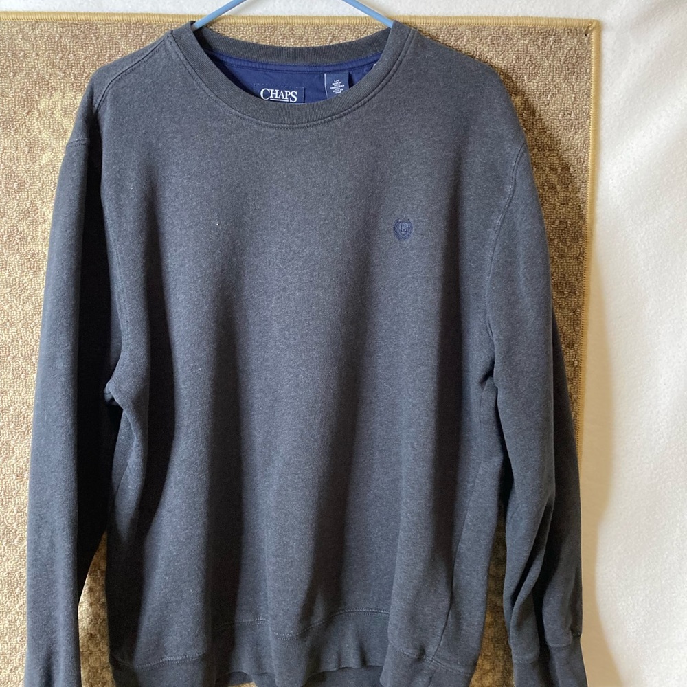 Men’s Polo sweatshirt. Size large. Charcoal gray.